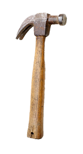 A rustic hammer